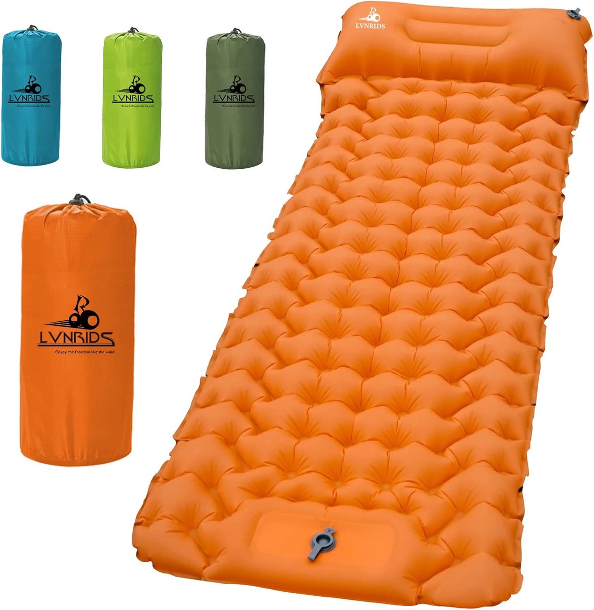 Ultralicht Zelfopblazend Luchtmatras voor Camping - 10 cm Dikte met Voetpomp en Kussen