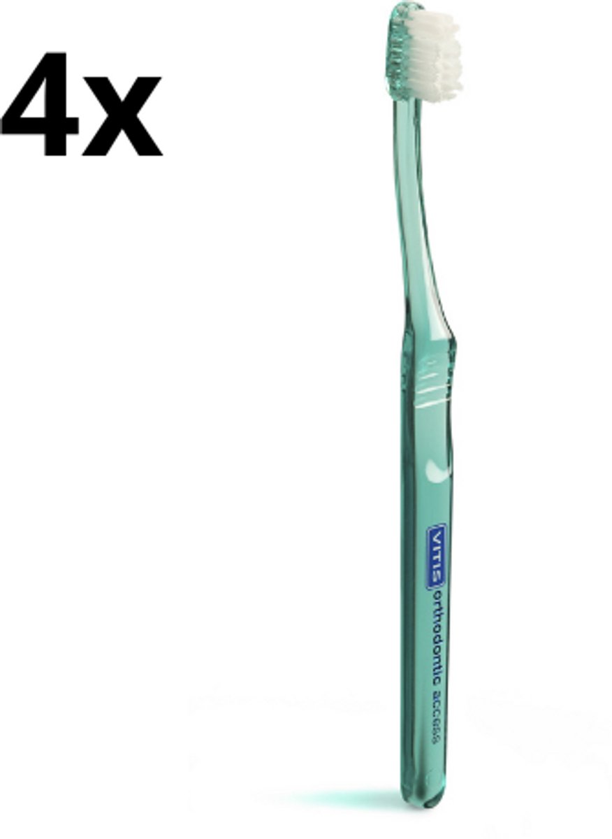 Vitis Orthodontic Tandenborstel - 4 stuks - Voordeelverpakking