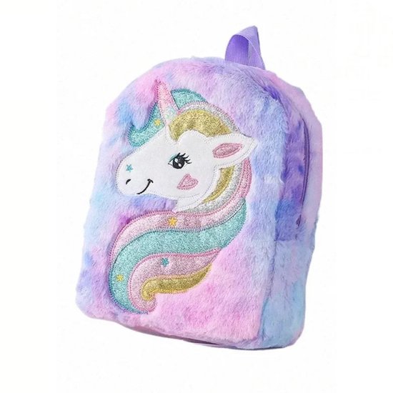 Mooklin Roam Kinderrugzakken, voor kinderen, meisjes, dames, paillettentas met eenhoorn, schoolrugzak, schoudertas, rugzak, voor school, reizen en vrije tijd (pluche bal: willekeurige kleur
