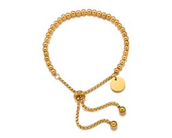 Marama - armband Lara Goud - titanium - zilveren plating - damesarmband - cadeau - minimalistisch - one size fits all