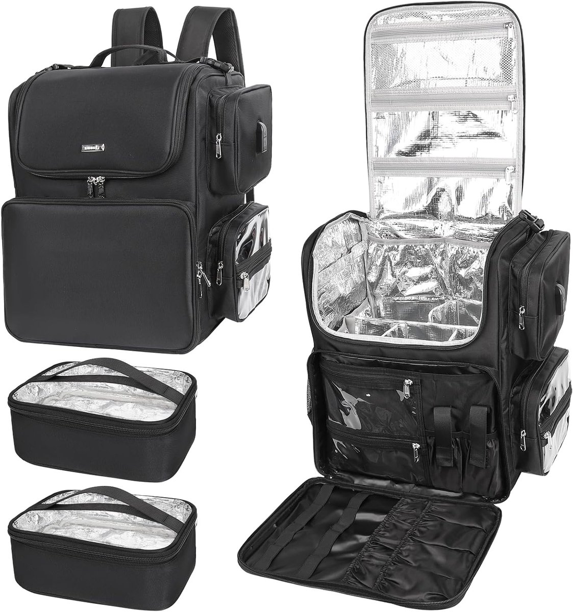 Kapperskoffer - Kapperstas - Visagie - Cosmetica Organizer - Zwart
