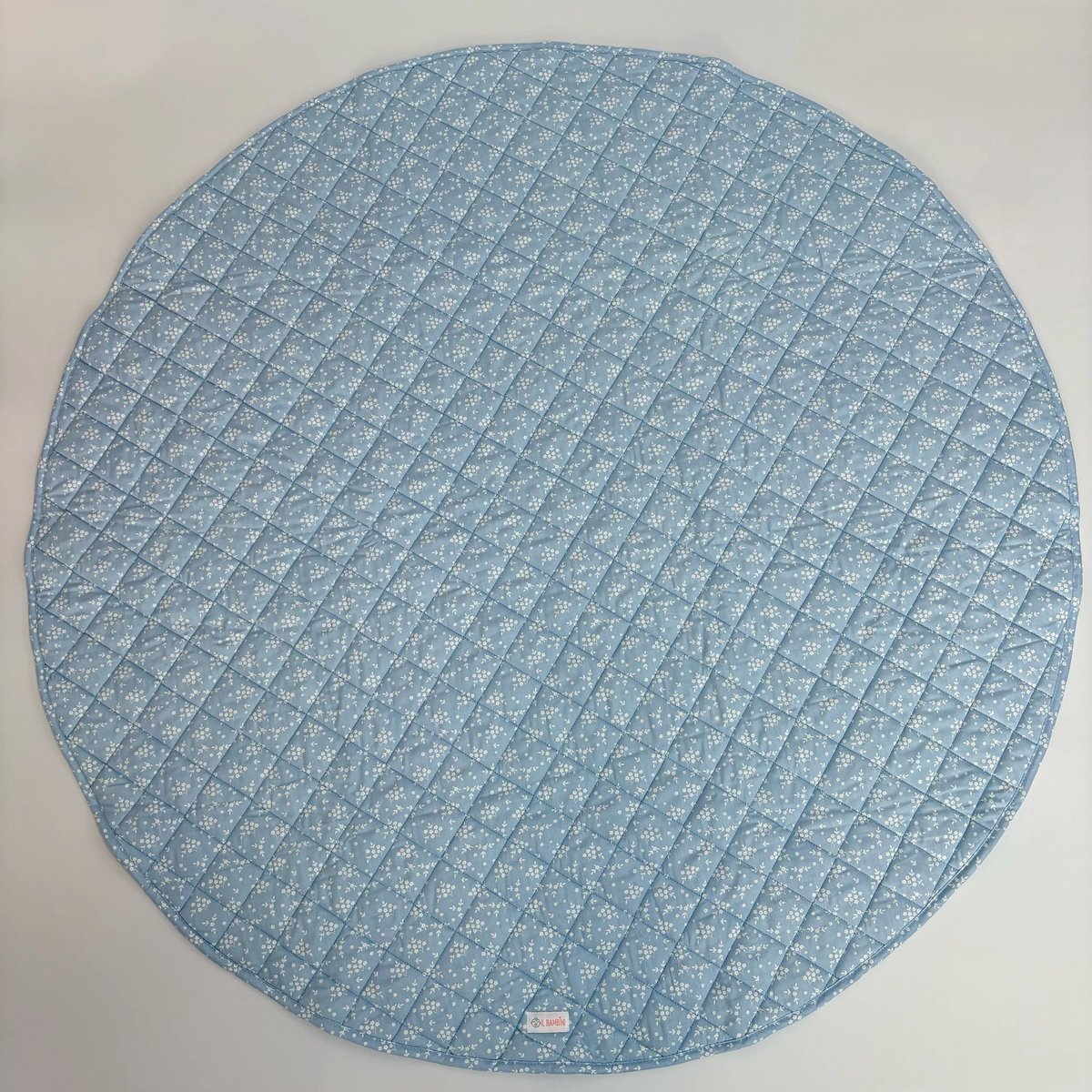 Il Bambini - Blauwe Gewatteerde Speelmat Baby 120cm - Extra dik 1,5cm Zacht Babykruipkleed - Babyspeelkleed met antislipbodem voor kruipen, box - Machinewasbaar Babyspeeltapijt - Kruipmat - Speelkleed Baby