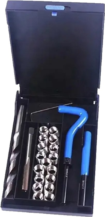 Schroefdraadinzetset M16x2 roestvrijstalen spiraalboorsleutel met schroefdraadinzet Schroefdraadinzetset M16x2 roestvrijstalen spiraalboorsleutel met schroefdraadinzet