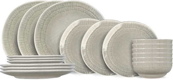 Quid Baltic keramisch servies, 18-delig, voor 6 personen, andere