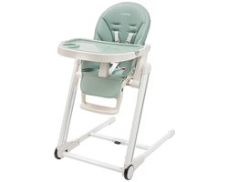 New Baby Muka kinderstoel groen eco-leer - Verstelbare eetstoel