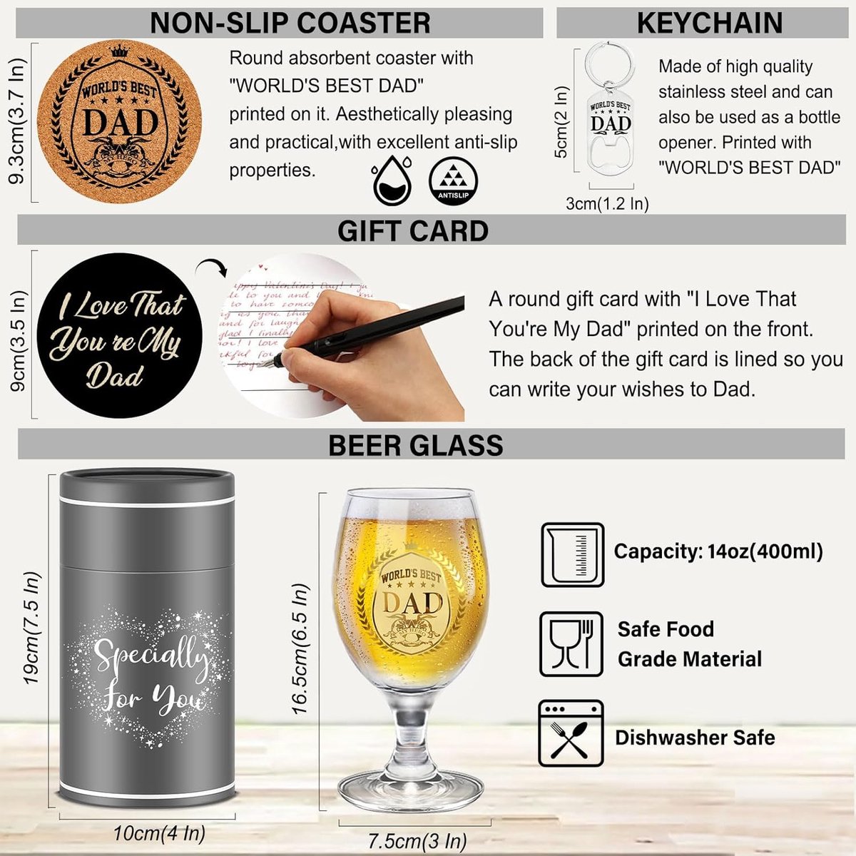 Vadercadeau Bierglazen Gepersonaliseerde Cadeaus Origineel Cadeau