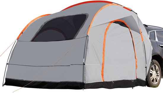 SUV Campingtent, 244 X 244 Cm - Waterdicht PU2000mm Materiaal - Achterklep Ontwerp voor 6-8 Personen - Inclusief Draagtas van Merkloos — afbeelding 2