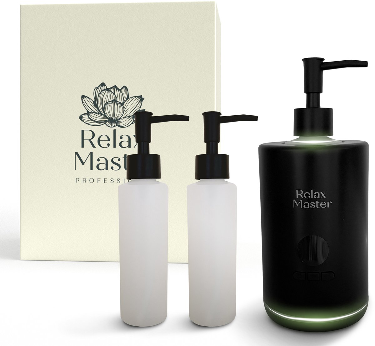 Relax Master® - Massage Olie Verwarmer Glow - Temperatuurregelaar 30 Tot 65 Graden - Elektrische Flessenwarmer - Voor Massageliefhebbers
