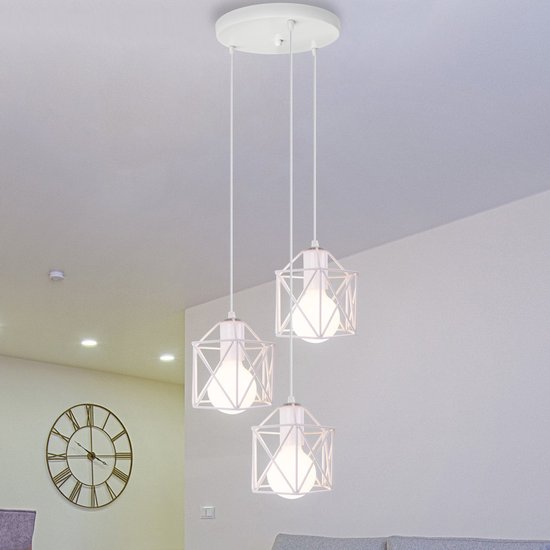 iDEGU 3 hanglampen, creatief, industriële kroonluchter, lamp, design, spiraal, waterval, E27, plafondverlichting, vintage, hanglamp voor slaapkamer, woonkamer, keuken (20 cm, zwart, cirkel iDEGU 3 hanglampen, creatief, industriële kroonluchter, lamp, design, spiraal, waterval, E27, plafondverlichting, vintage, hanglamp voor slaapkamer, woonkamer, keuken (20 cm, zwart, cirkel