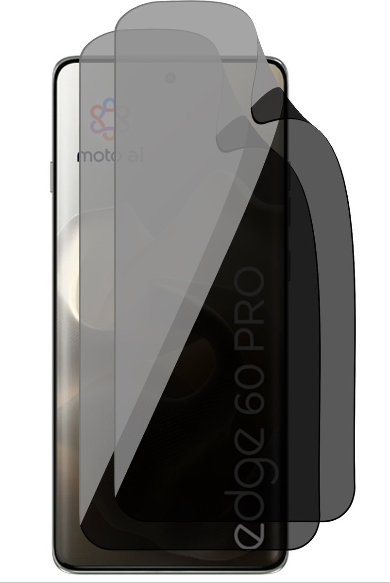 Privacy Screenprotector geschikt voor Motorola Edge 60 Pro - 2x FlexGuard Screen Protector