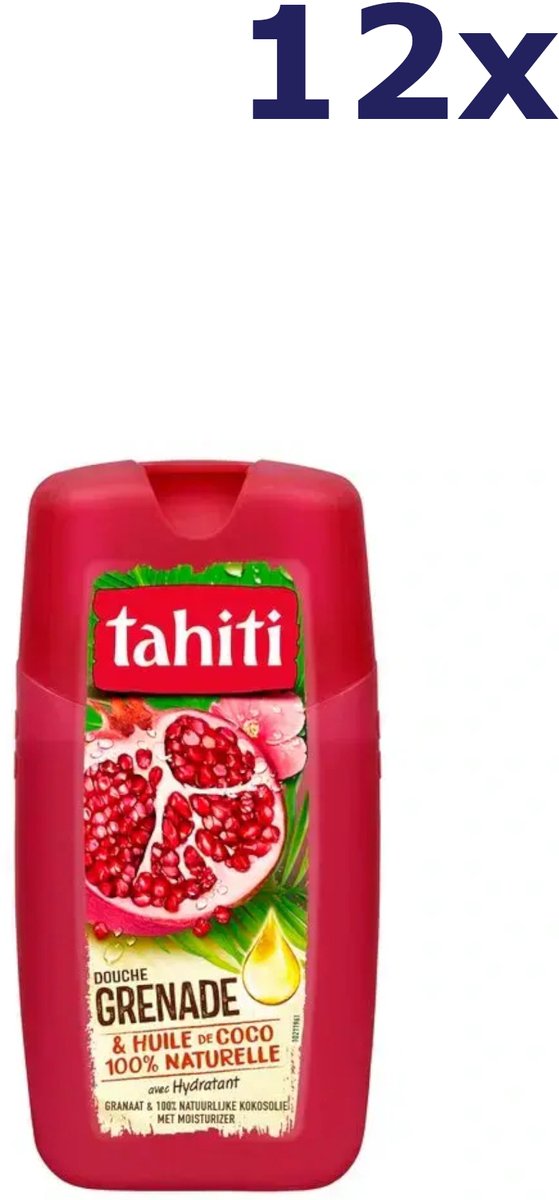 Goedkoopste 12x Tahiti Douchegel - 250ml - granaat & kokosolie