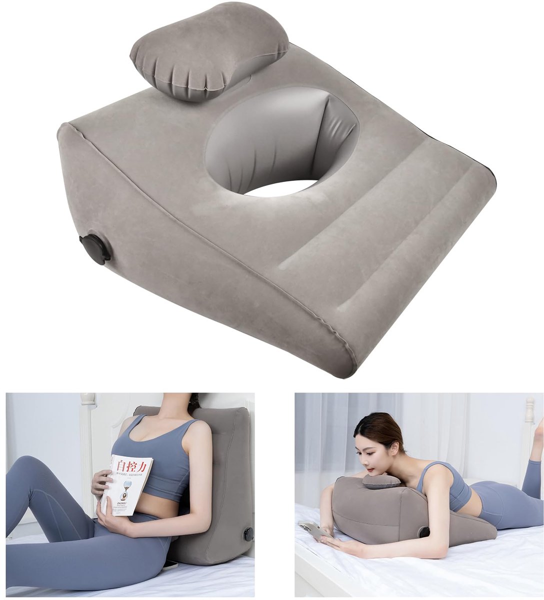 Ibenzoa® Multifunctioneel Comfortkussen: Draagbaar Ondersteuning voor Lezen, Ontspanning en Training