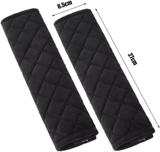 4 Stuks Gordelhoezen - Gordelkussen - Gordelbeschermer - Gordel Hoes - Schouderhoezen - Auto Gordelhoes - Schouderhoes - Auto Gordel Beschermer - Universele Autogordel Cover - Comfortabele Gordelbeschermer - Zwart En Grijs - 27cm van Merkloos — afbeelding 5