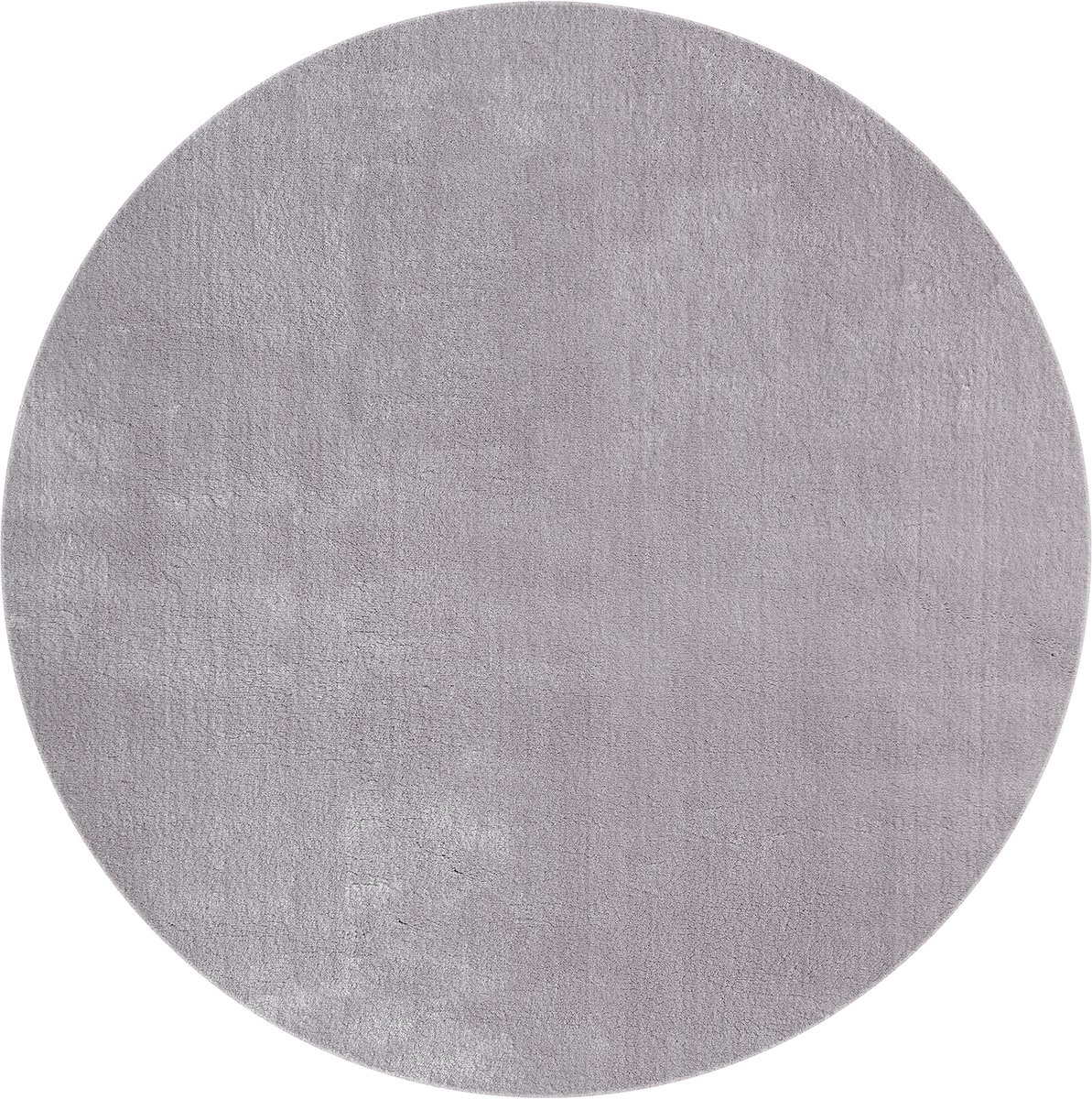 Mia’s Teppiche Taos – superzacht kortflor vloerkleed met antislip rug, wasbaar, grijs, 120 cm rond