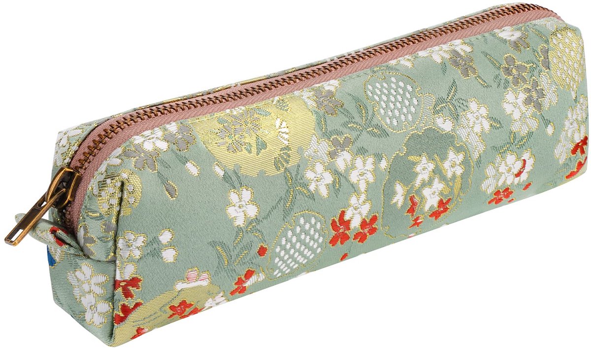 Ibenzoa® Ruim Opbergzak met Bloemdecoratie - Perfect voor Pennen en Accessoires