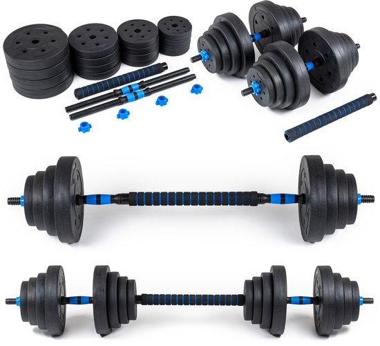 Haltères Réglables BCBIG 10 Kg (2 X 5 Kg) - Musculation Homme/femme - Rouge