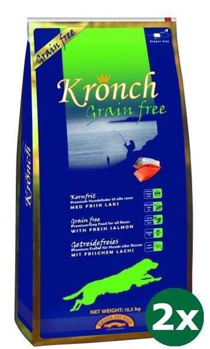 Kronch 2x13,5 kg Kronch adult graanvrij hondenvoer