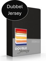 Drap-housse en jersey double de haute qualité extra large noir | 200x210/220/230 | Doux et épais | Élastique tout autour