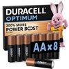 Duracell Optimum AA - alkaline batterijen - 1,5V, LR6 - 8 stuks