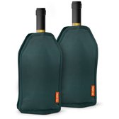Vatten® Wijnkoeler - Champagnekoeler - 2 stuks - Donkergroen - Waterafstotend - Universeel - Flessenkoeler