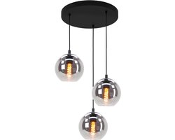 EGLO Ariscani Hanglamp - Ø 42,5 cm - Rookglas - Smoke glas - Zwart