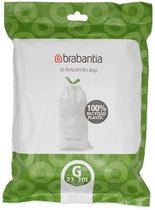 Brabantia PerfectFit sac poubelle avec fermeture code G, 23-30 litres, 40 pcs/distributeur - White