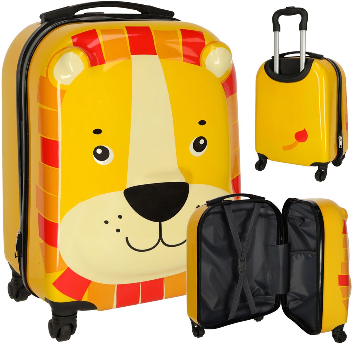 Reiskoffer Kind - Trolley - Handbagage Kinderen - Jongens en Meisjes - Leeuw