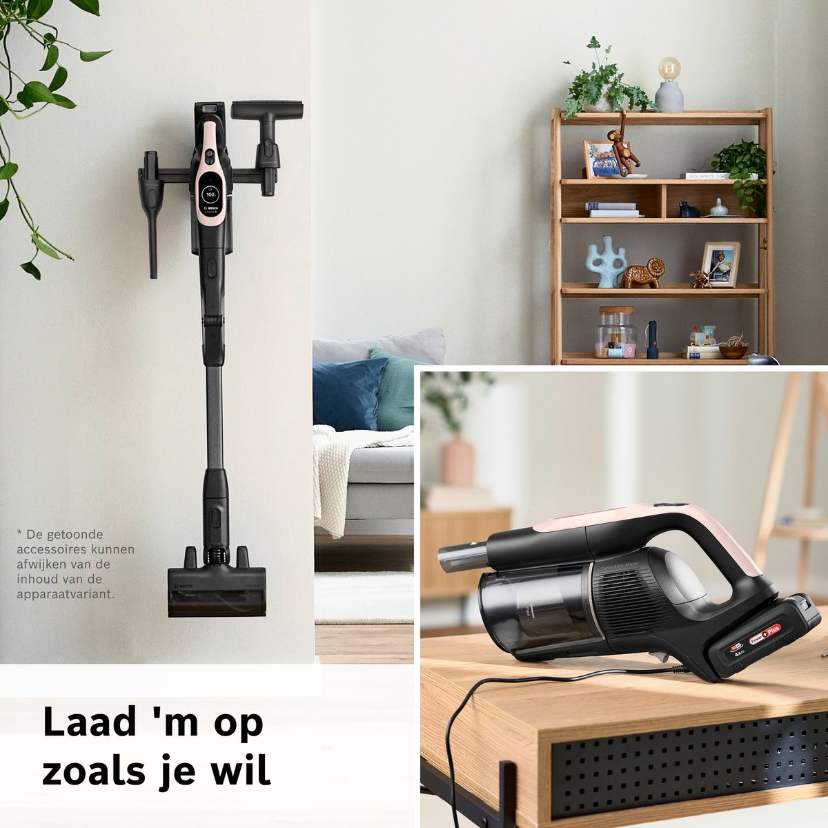 Bosch Unlimited 10 - Steelstofzuiger - Zuigmond met LED verlichting - 90° buigbare buis - draadloos en zonder zak - HEPA filter - BBS1041RBA — afbeelding 4