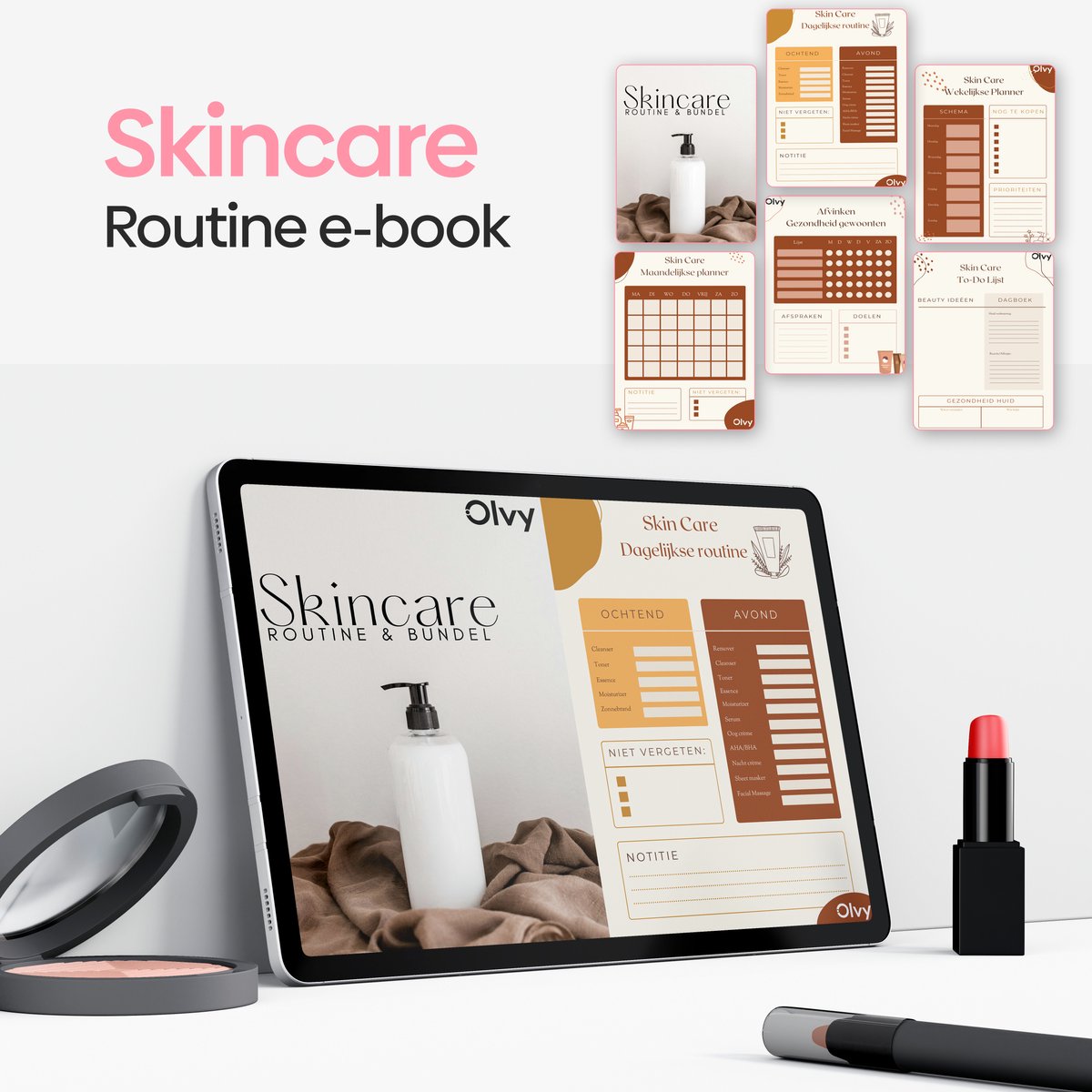 Olvy Skincare Fridge - Mini Koelkast - Skincare Koelkast - Inclusief E-Book - Make-up Koelkast - 4 Liter — afbeelding 6