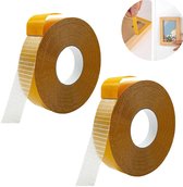 Dubbelzijdige Tape - 2 x Rol - Plakband - Montagetape - Dubbelzijdig Plakband - Textieltape - Dubbelzijdig Tapijttape - Dubbelzijdig Tape Extra Sterk - Dubbelzijdige Weefseltape - Tapijttape - Multifunctionele - 15mm*20m - Voor Thuis Kantoor School