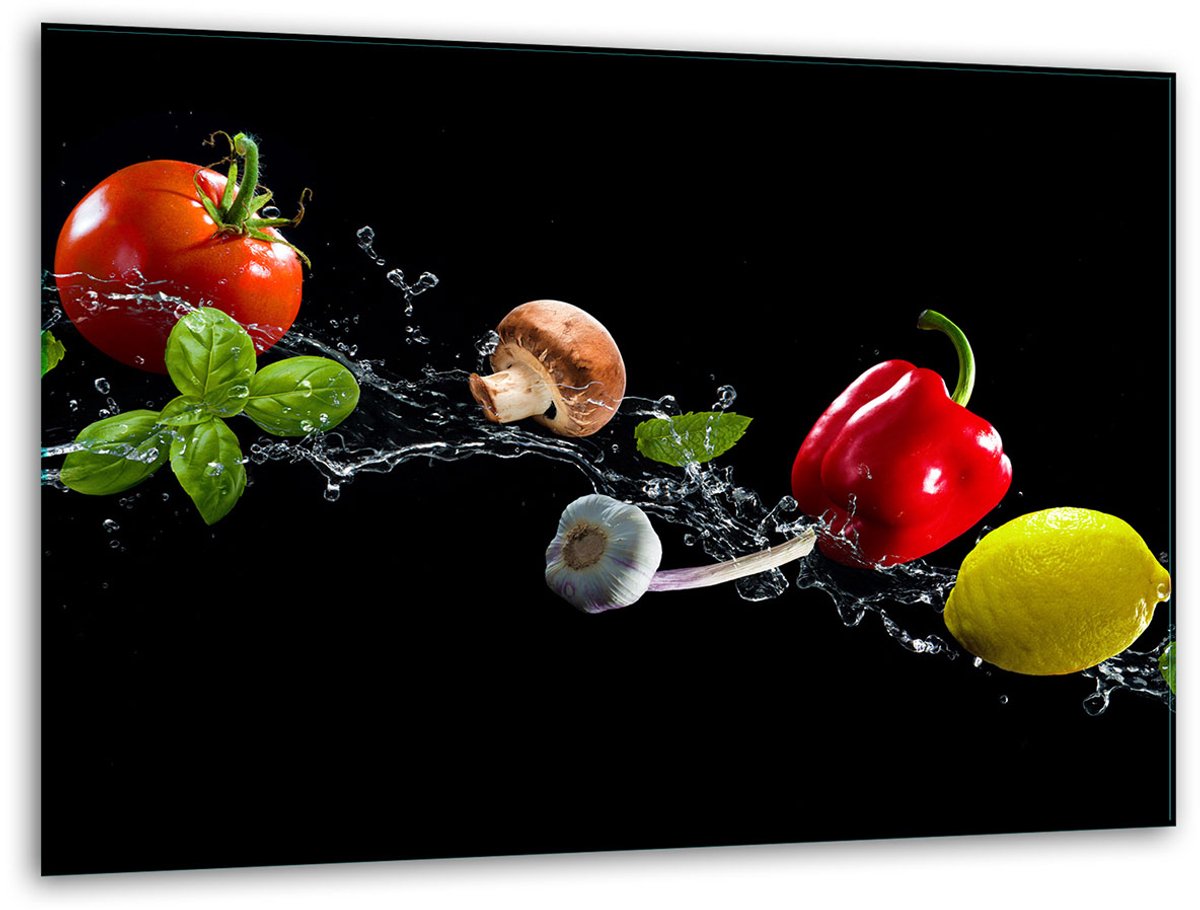 TMK ArtDeko - Glazen Snijplank - 40x30 cm - Vegetarisch Motief
