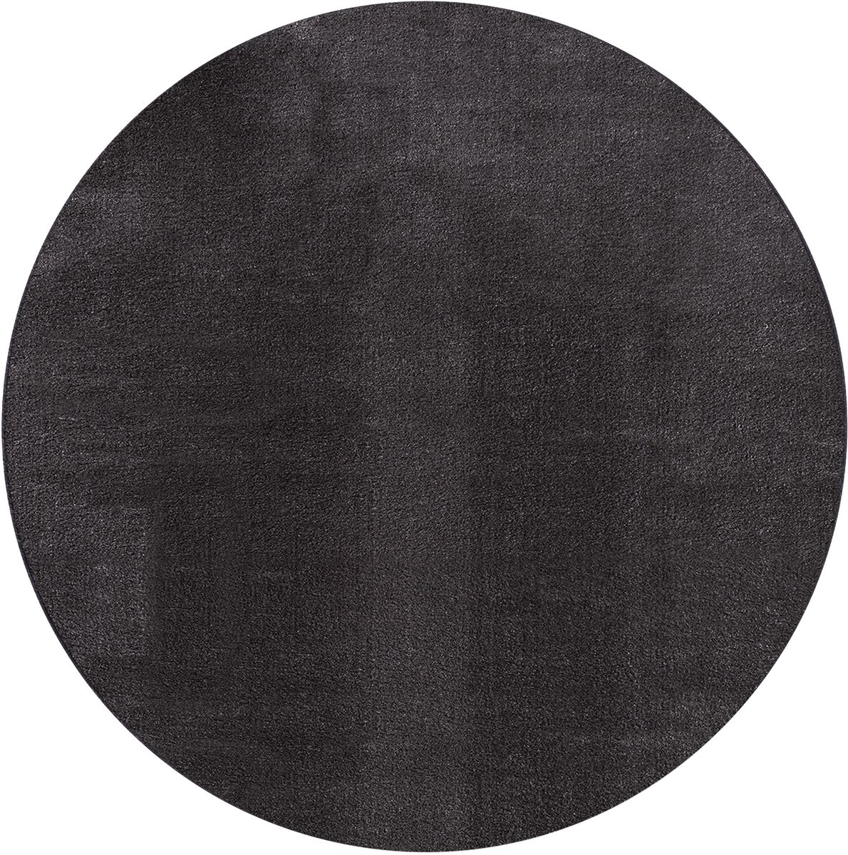 Mia’s Teppiche Taos – superzacht kortflor vloerkleed met antislip rug, wasbaar, Antraciet, 160 cm rond