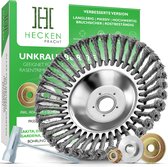 Heckenpracht Professionele Onkruidborstel met 25,4 mm Boring | Hoogwaardige Onkruid Borstel voor Effectieve Onkruidverwijdering | Draadborstel Inclusief Adapter | Effectieve Mosverwijdering | Voor Bosmaaier