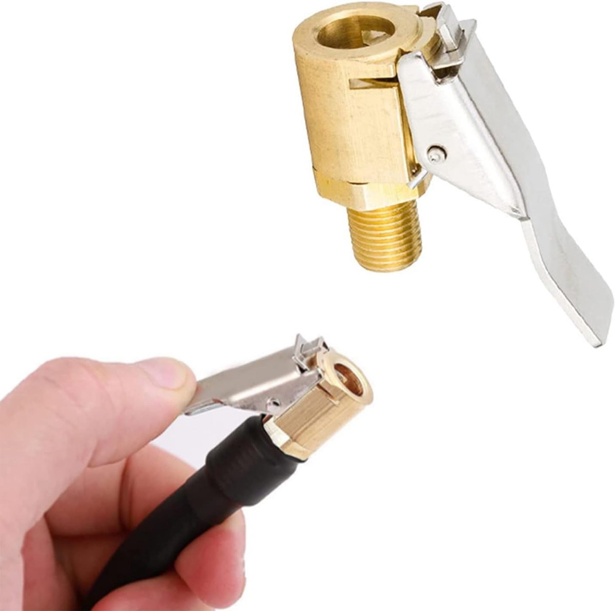 Autoband Ventiel Pomp - Auto Messing - 8 mm - Band Oppompen - Ventiel Clip - Connector - Auto Accessoire