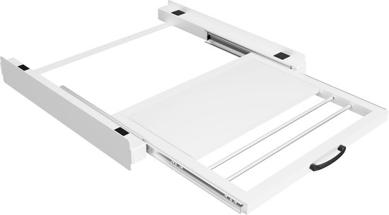 Bodo® Stapelkit - Tussenstuk met Handdoekhouder en Plank - Wasmachine en Droger - Wit