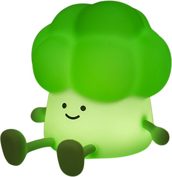 Kinder Nachtlampje | Broccoli | Timer | Veilig voor Kinderen | Nachtlampje Baby | Zacht Siliconen | Dimbaar | Telefoonhouder | Draadloos | Babykamer Verlichting | USB Oplaadbaar | LED | Slaaphulp | Duurzaam | Bedlampje | Kindvriendelijk | Fruit