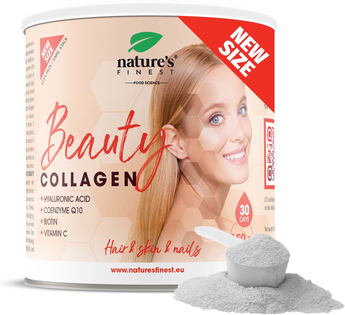 Goedkoopste Nature's Finest Beauty Collageen met Hyaluronzuur - Collageenpoeder met Q10, Vitamine C en Zink - Ondersteunt een gezonde, gehydrateerde huid - Helpt rimpels verminderen en huidelasticiteit verbeteren - collagen supplement