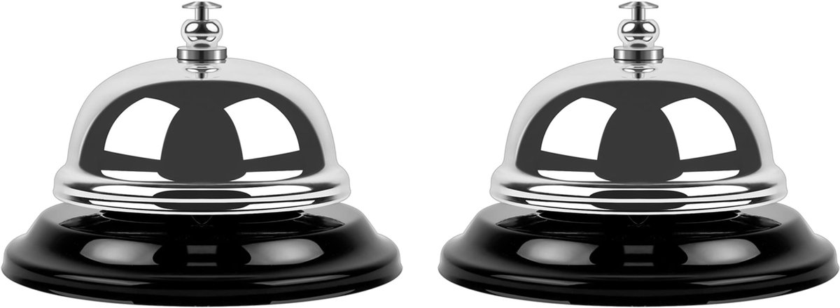 Bondoo Hotelbel 2X - Receptiebel - Tafelbel - Baliebel - RVS