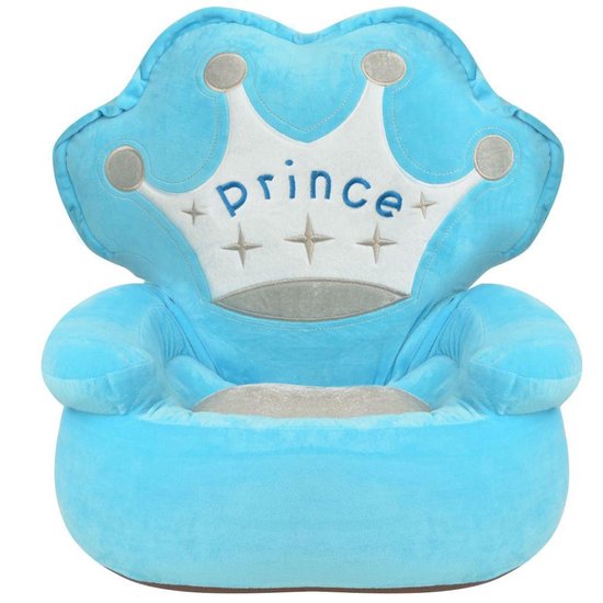 vidaXL Kinderstoel prins pluche blauw van Vidaxl — afbeelding 3