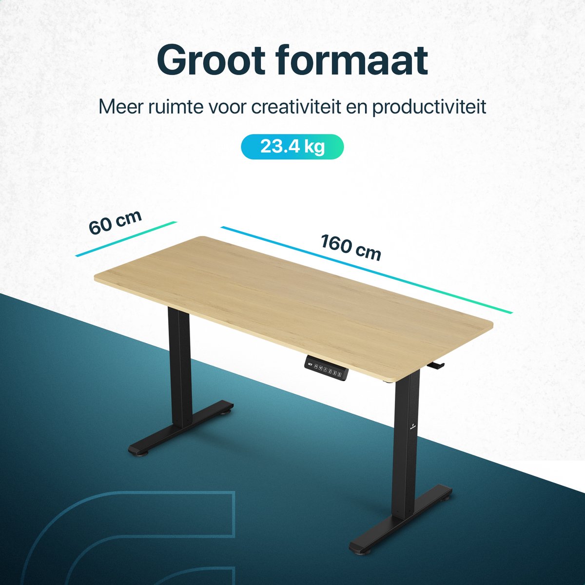 Flowsense Flowsense Zit Sta Bureau 160x60 - afbeelding 3