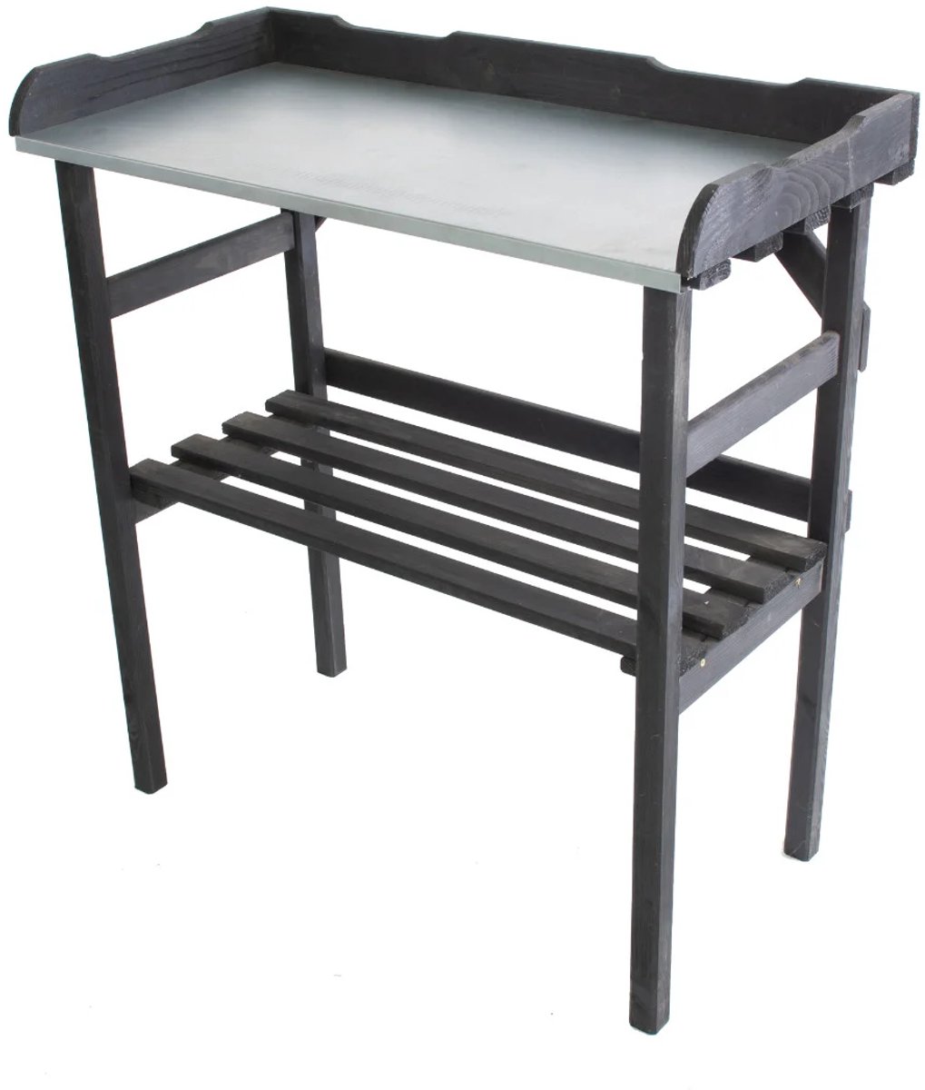 Oppottafel Verzinkt Werkblad Zwart Grenenhout 82 x 38 cm