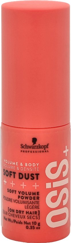 Coral Schwarzkopf OSiS+ Soft Dust volume poeder in een pompflacon.