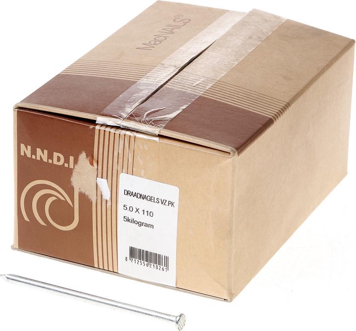 Van der Loo Draadnagel platkop gegalvaniseerd 5.0 x 110mm 5kg
