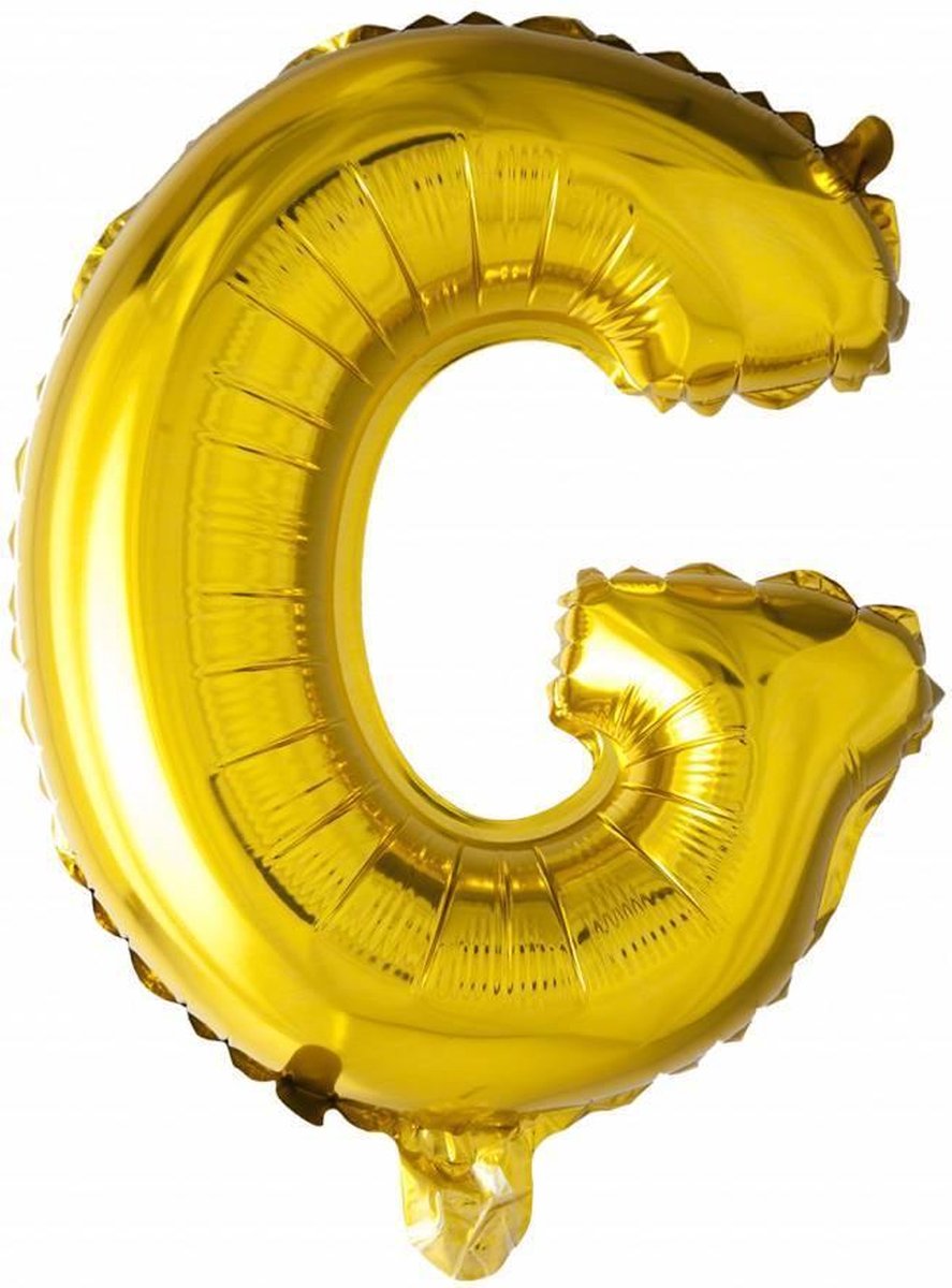 Letter G folie ballon goud.