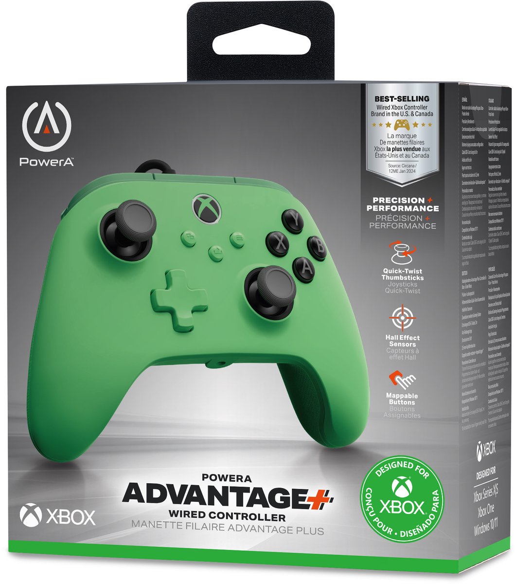 PowerA Advantage Plus Bedrade Controller voor Xbox Series X|S - Groen Meadow thumbnail 4