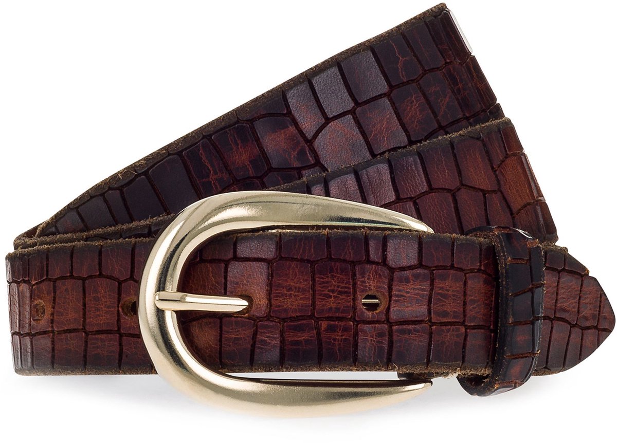 b.belt Riem Leder - Dames - 75 cm - cocgnac