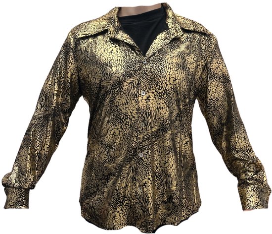 Chemisier imprimé serpent - Goud- Zwart Bad Party - Années 80 et 90 - Adultes - Taille L/XL