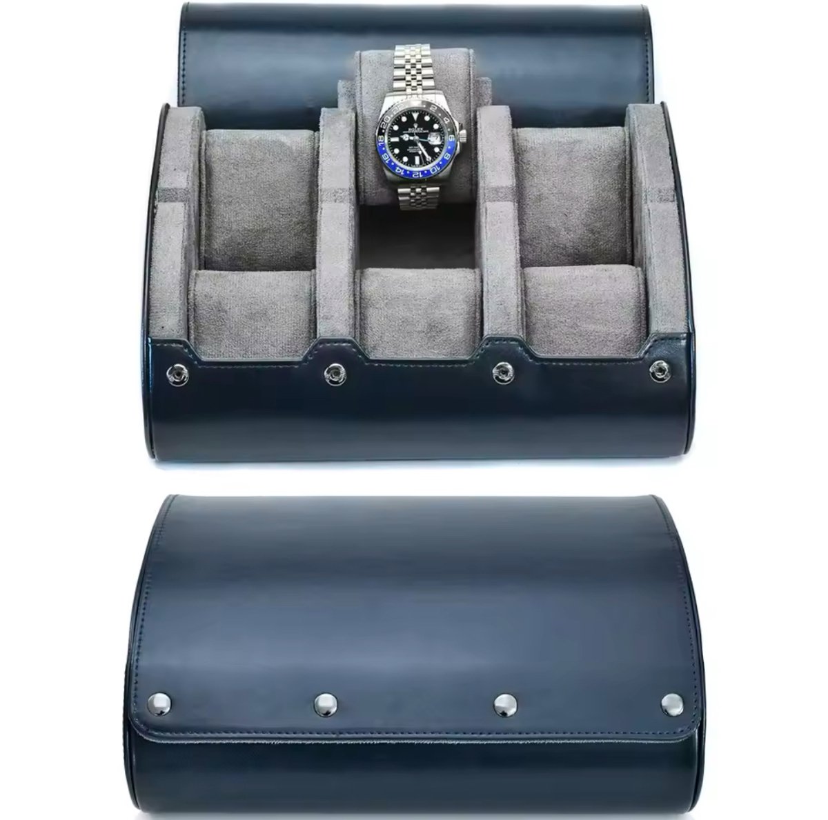 Luxe Horloge Rol 6 Stuks | Horlogedoos | Horloge Etui Leer | Watch Roll | Horloge Houder Sieradendoos | Horloge Opbergdoos Heren