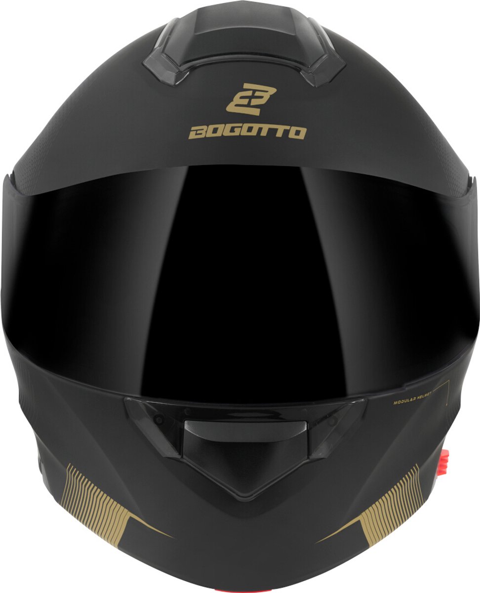 Bogotto H271 Wayke Mat Zwart Groen Systeemhelm - Maat S - Helm