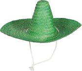 Guirca Mexicaanse Sombrero hoed voor heren - carnaval/verkleed accessoires - groen